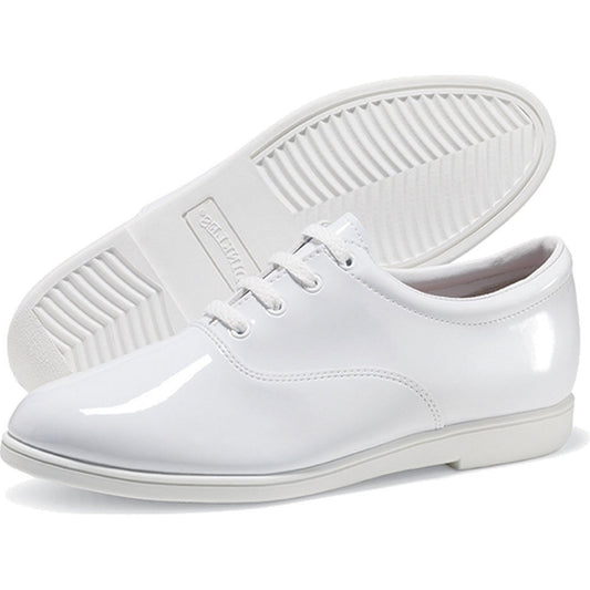 Dinkles Formal Marching Band Shoe: White Patent