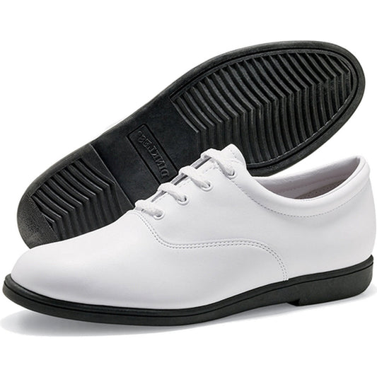 Dinkles Vanguard Marching Band Shoe: White W/ Black Sole